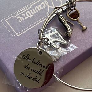 Happy 21 Silver Charm Bracelet